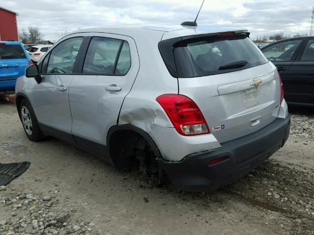 3GNCJKSB7GL268746 - 2016 CHEVROLET TRAX LS SILVER photo 3