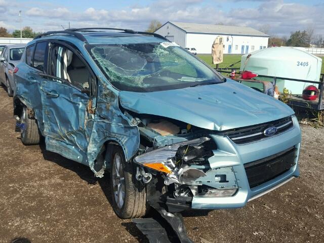 1FMCU0H91DUD67519 - 2013 FORD ESCAPE SEL TURQUOISE photo 1