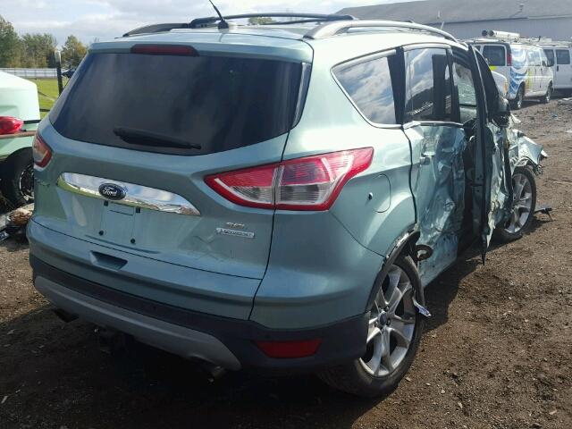 1FMCU0H91DUD67519 - 2013 FORD ESCAPE SEL TURQUOISE photo 4