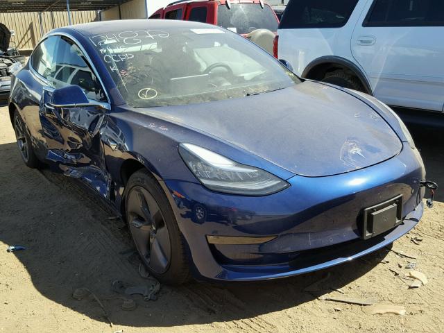5YJ3E1EA1JF035042 - 2018 TESLA MODEL 3 ლურჯი ფოტო 1