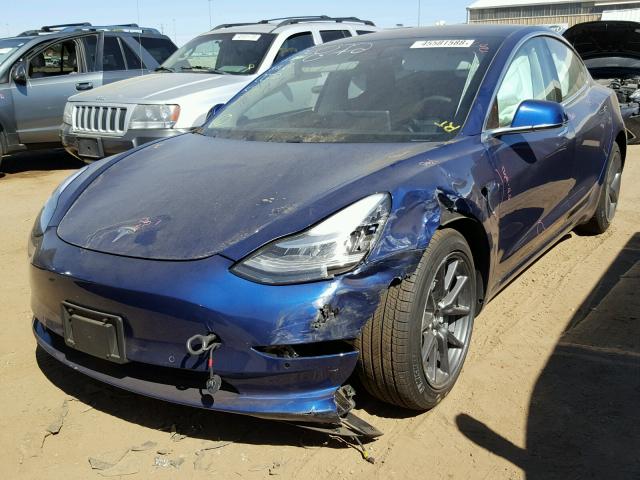 5YJ3E1EA1JF035042 - 2018 TESLA MODEL 3 ლურჯი ფოტო 2