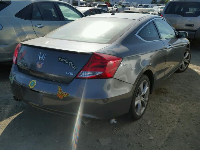 1HGCS2B80CA001672 - 2012 HONDA ACCORD GRAY photo 4