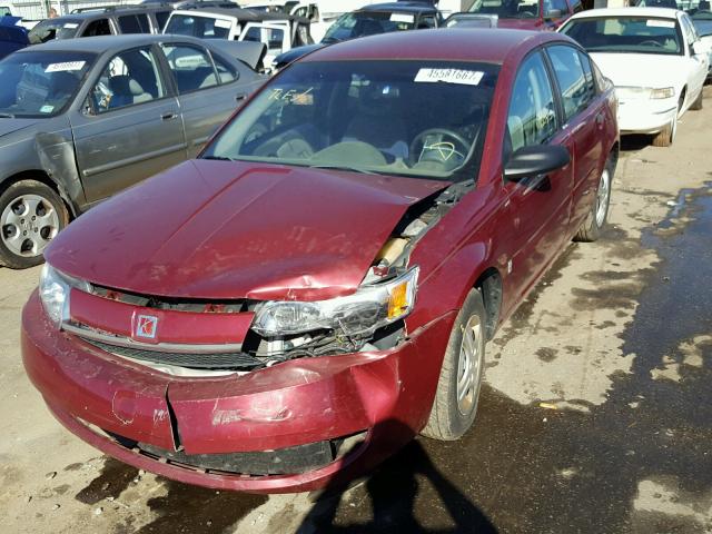 1G8AG52F54Z112576 - 2004 SATURN ION LEVEL BURGUNDY photo 2