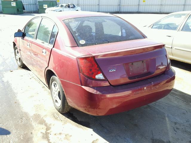 1G8AG52F54Z112576 - 2004 SATURN ION LEVEL BURGUNDY photo 3