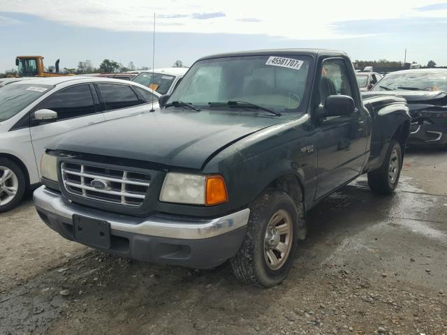 1FTYR10D22PB60716 - 2002 FORD RANGER GREEN photo 2