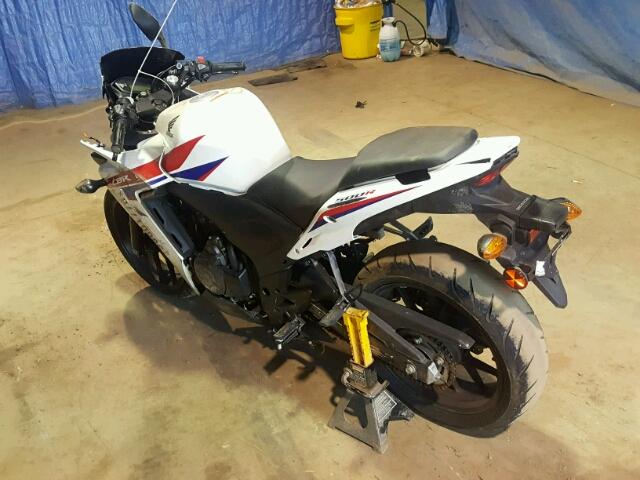 MLHPC441XD5002344 - 2013 HONDA CBR500 R WHITE photo 3