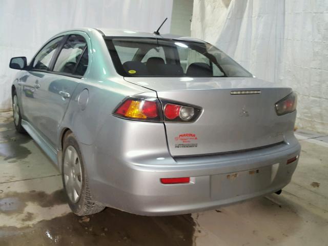 JA32U2FU0BU039541 - 2011 MITSUBISHI LANCER ES/ SILVER photo 3