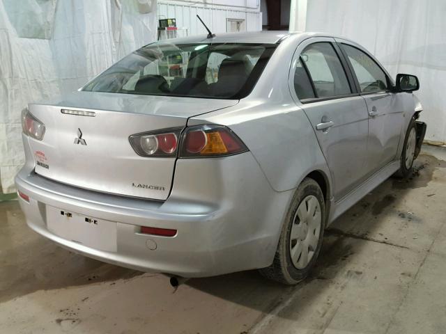 JA32U2FU0BU039541 - 2011 MITSUBISHI LANCER ES/ SILVER photo 4