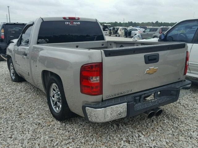 1GCEC14C57Z562330 - 2007 CHEVROLET SILVERADO BEIGE photo 3