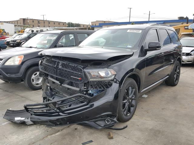 1C4RDHDG6HC622923 - 2017 DODGE DURANGO GT BLACK photo 2