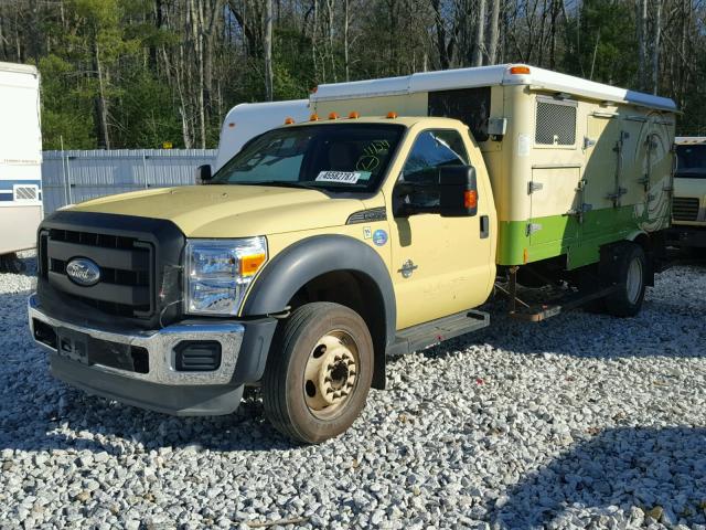 1FDUF5GT3BEC38018 - 2011 FORD F550 SUPER YELLOW photo 2