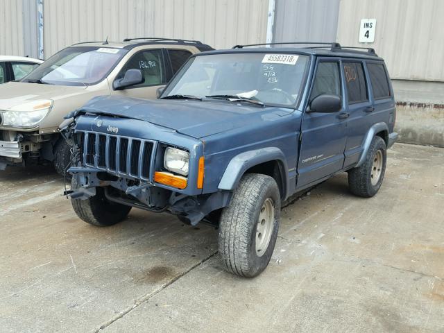 1J4FF68SXXL548690 - 1999 JEEP CHEROKEE S BLUE photo 2