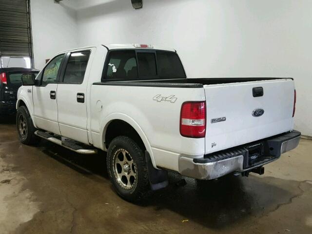 1FTPW14575FA91149 - 2005 FORD F150 WHITE photo 3