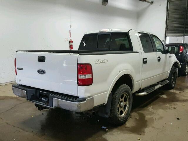 1FTPW14575FA91149 - 2005 FORD F150 WHITE photo 4