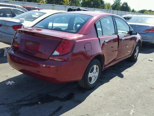 1G8AG52F24Z189731 - 2004 SATURN ION LEVEL RED photo 4
