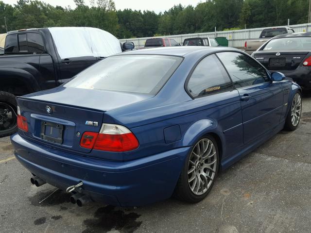 WBSBL93462JR15962 - 2002 BMW M3 BLUE photo 4