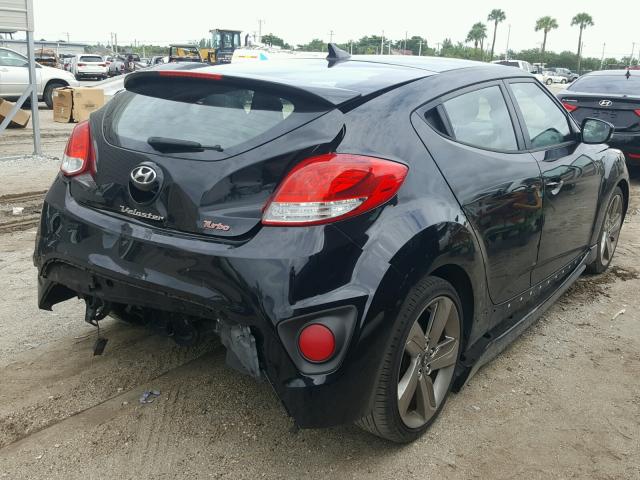 KMHTC6AE6DU131736 - 2013 HYUNDAI VELOSTER T BLACK photo 4