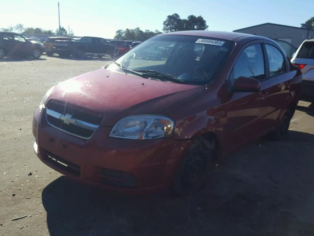 KL1TD5DE6AB118555 - 2010 CHEVROLET AVEO LS RED photo 2