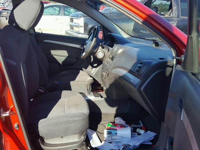 KL1TD5DE6AB118555 - 2010 CHEVROLET AVEO LS 红色 照片 5