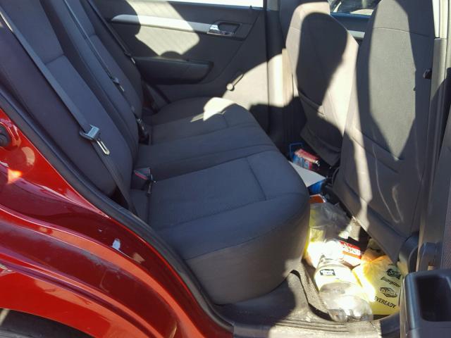 KL1TD5DE6AB118555 - 2010 CHEVROLET AVEO LS 红色 照片 6