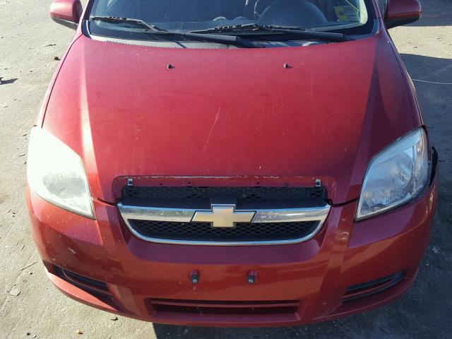 KL1TD5DE6AB118555 - 2010 CHEVROLET AVEO LS 红色 照片 7