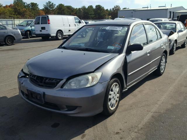 2HGES155X4H516721 - 2004 HONDA CIVIC GRAY photo 2