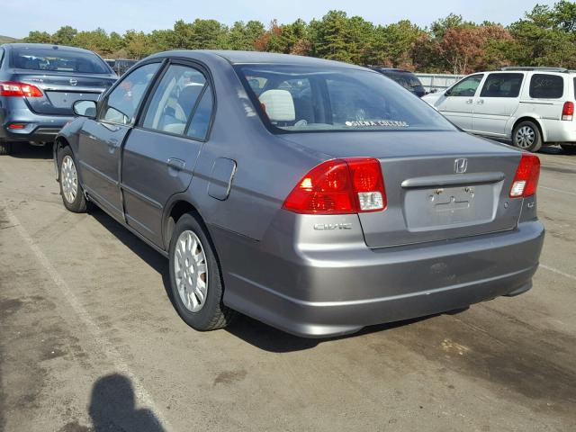 2HGES155X4H516721 - 2004 HONDA CIVIC GRAY photo 3