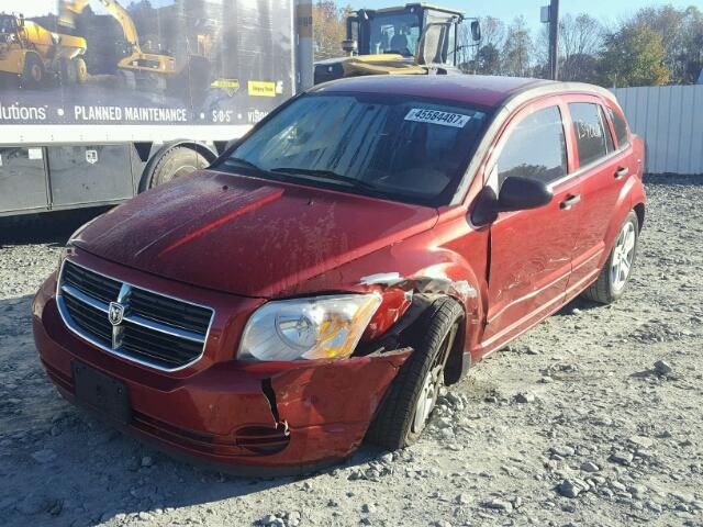 1B3HB48B47D517171 - 2007 DODGE CALIBER SX BURGUNDY photo 2