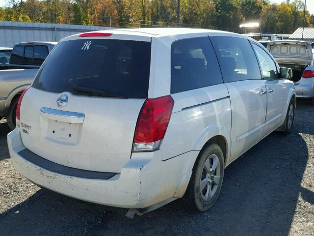 5N1BV28U47N125394 - 2007 NISSAN QUEST WHITE photo 4