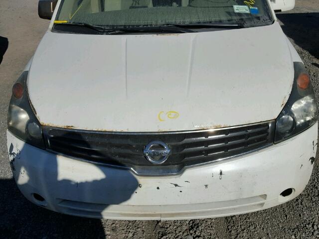 5N1BV28U47N125394 - 2007 NISSAN QUEST WHITE photo 7