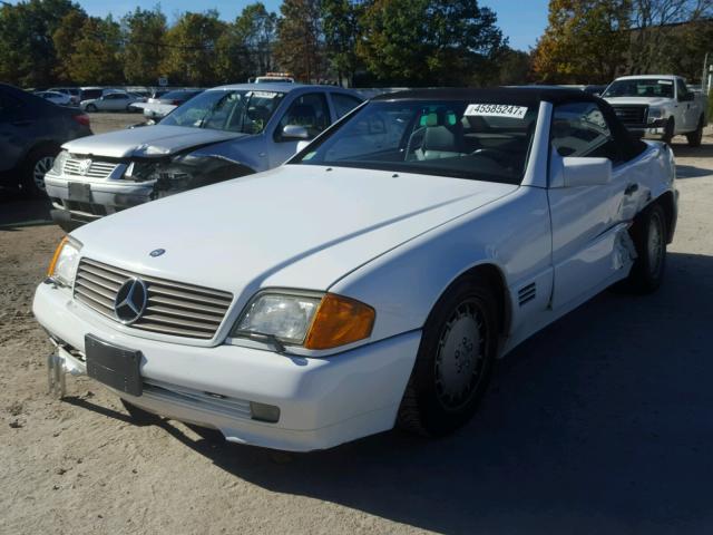 WDBFA66E7MF022415 - 1991 MERCEDES-BENZ 500 SL WHITE photo 2