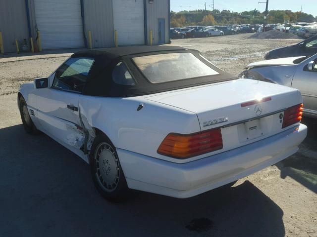 WDBFA66E7MF022415 - 1991 MERCEDES-BENZ 500 SL WHITE photo 3