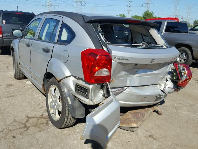 1B3HB48B37D128019 - 2007 DODGE CALIBER SX SILVER photo 3