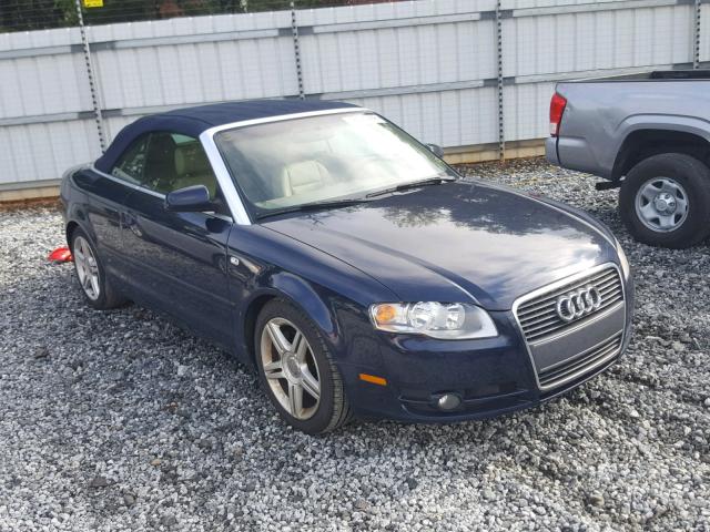 WAUAF48H57K027520 - 2007 AUDI A4 2.0T CA BLUE photo 1