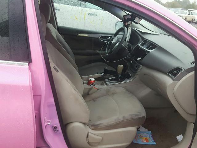 3N1AB7APXEL679596 - 2014 NISSAN SENTRA S PINK photo 5