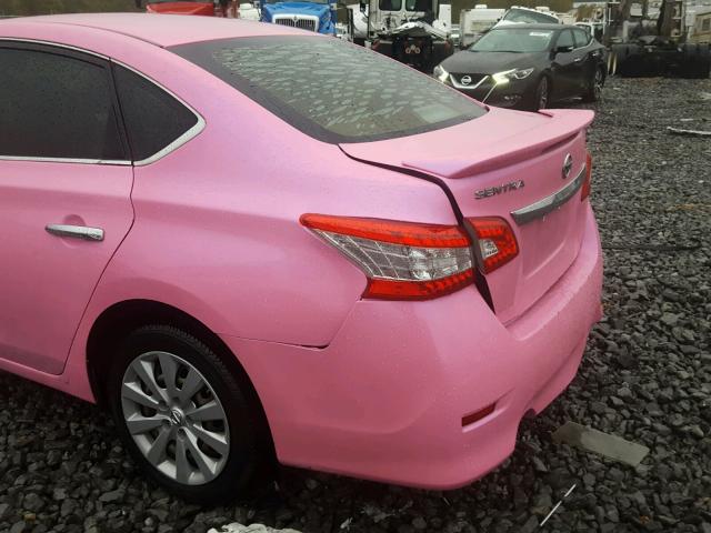 3N1AB7APXEL679596 - 2014 NISSAN SENTRA S PINK photo 9