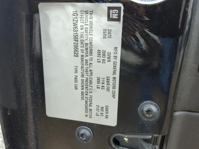 1G1ZW63156F286620 - 2006 CHEVROLET MALIBU MAX 黑色 照片 10