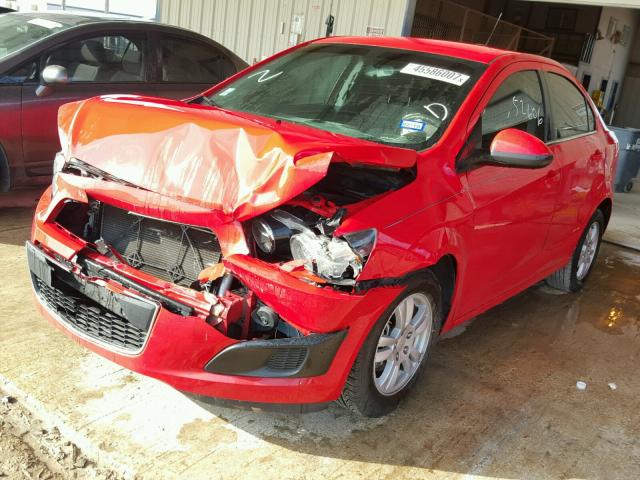 1G1JC5SH3F4127041 - 2015 CHEVROLET SONIC LT RED photo 2