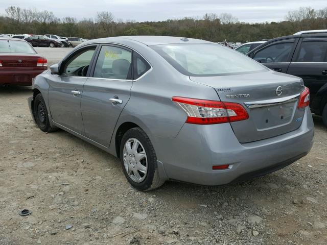 3N1AB7AP0DL781424 - 2013 NISSAN SENTRA S SILVER photo 3