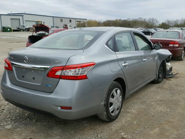 3N1AB7AP0DL781424 - 2013 NISSAN SENTRA S SILVER photo 4