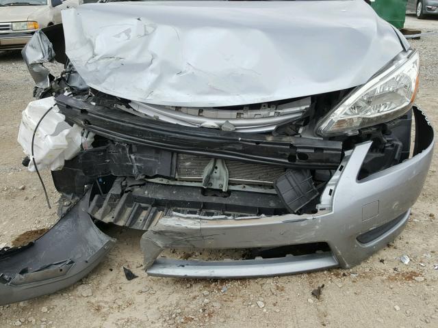 3N1AB7AP0DL781424 - 2013 NISSAN SENTRA S SILVER photo 9