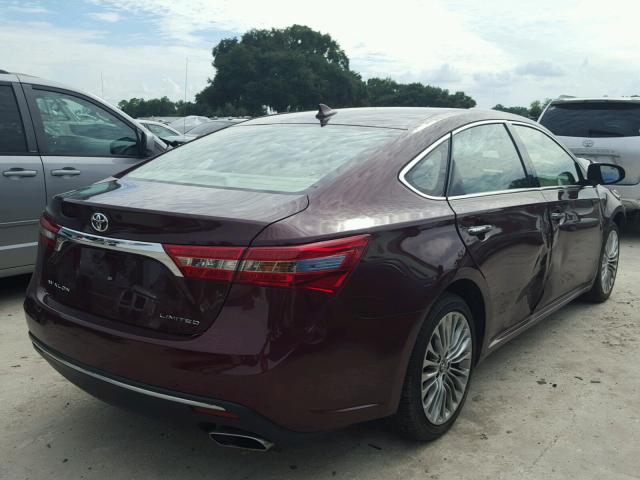 4T1BK1EB0HU250759 - 2017 TOYOTA AVALON XLE 栗色 照片 4