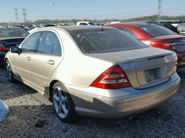 WDBRF40J35F703469 - 2005 MERCEDES-BENZ C TAN photo 3