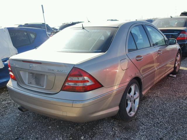 WDBRF40J35F703469 - 2005 MERCEDES-BENZ C TAN photo 4