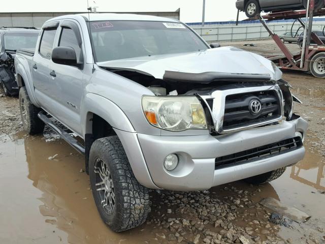 5TELU42N15Z079493 - 2005 TOYOTA TACOMA DOU SILVER photo 1