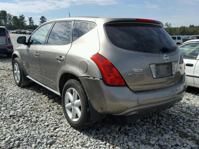 JN8AZ08T43W111004 - 2003 NISSAN MURANO TAN photo 3