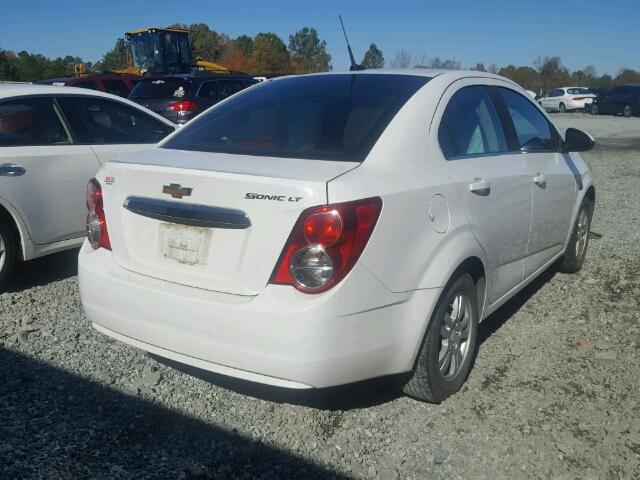 1G1JC5SH9E4100666 - 2014 CHEVROLET SONIC LT WHITE photo 4