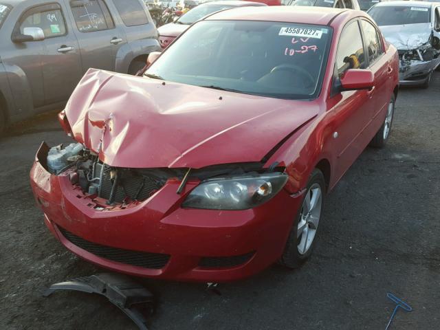 JM1BK12F141187713 - 2004 MAZDA 3 I RED photo 2