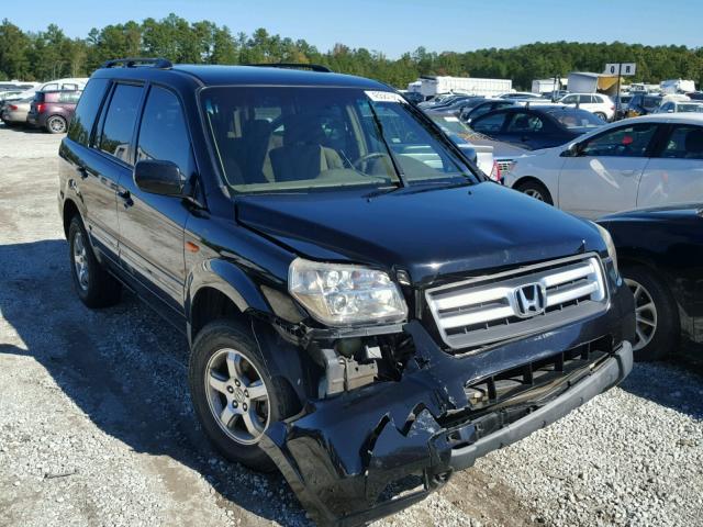 5FNYF28416B020305 - 2006 HONDA PILOT EX BLACK photo 1