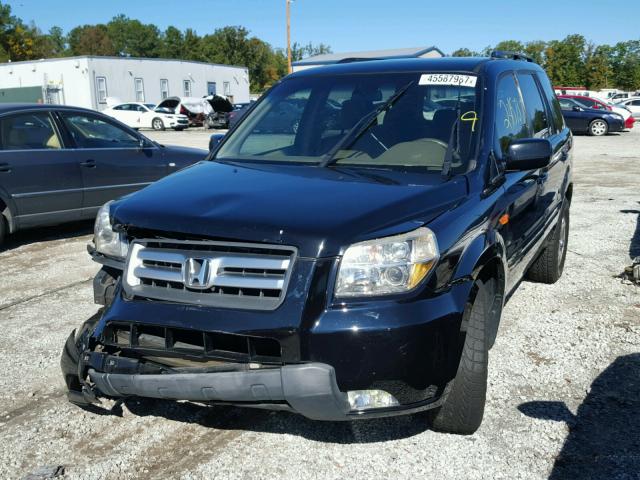 5FNYF28416B020305 - 2006 HONDA PILOT EX BLACK photo 2